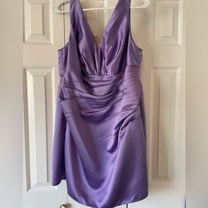 short purple bridesmaid dress size 18
